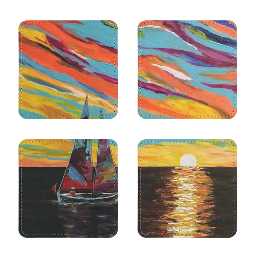 Sunset Sublimation Coasters Pack of Four
