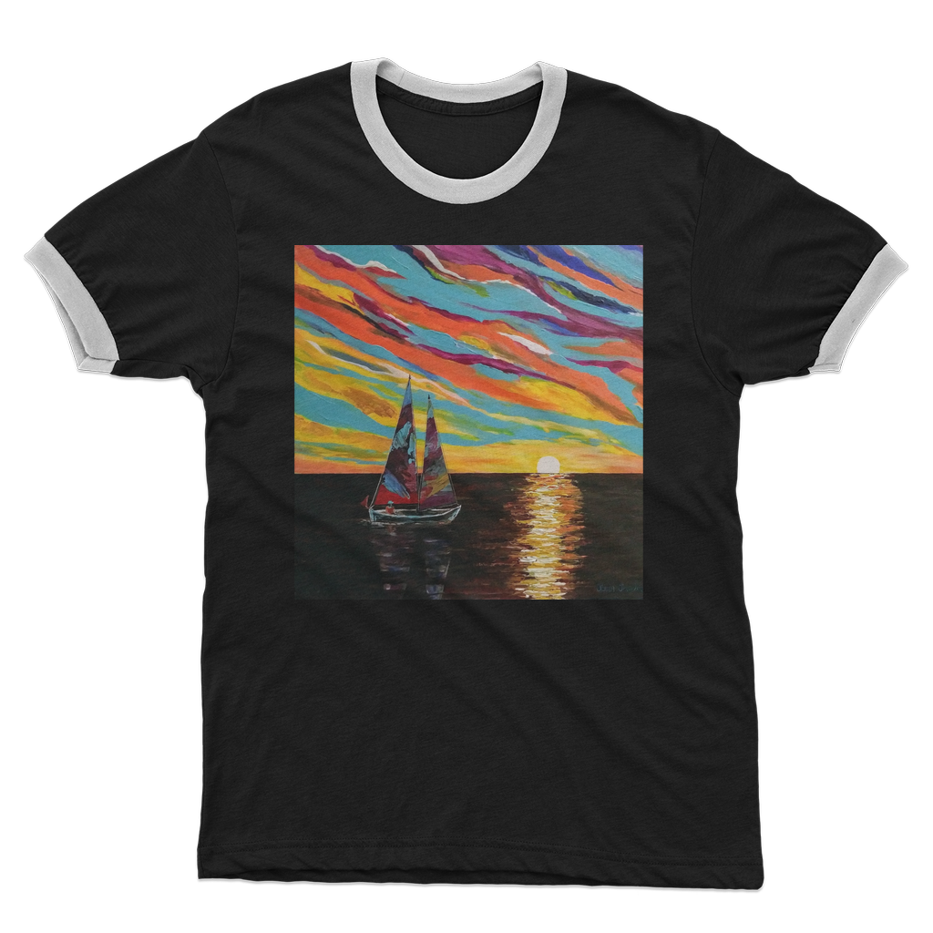 Sunset Adult Ringer T-Shirt