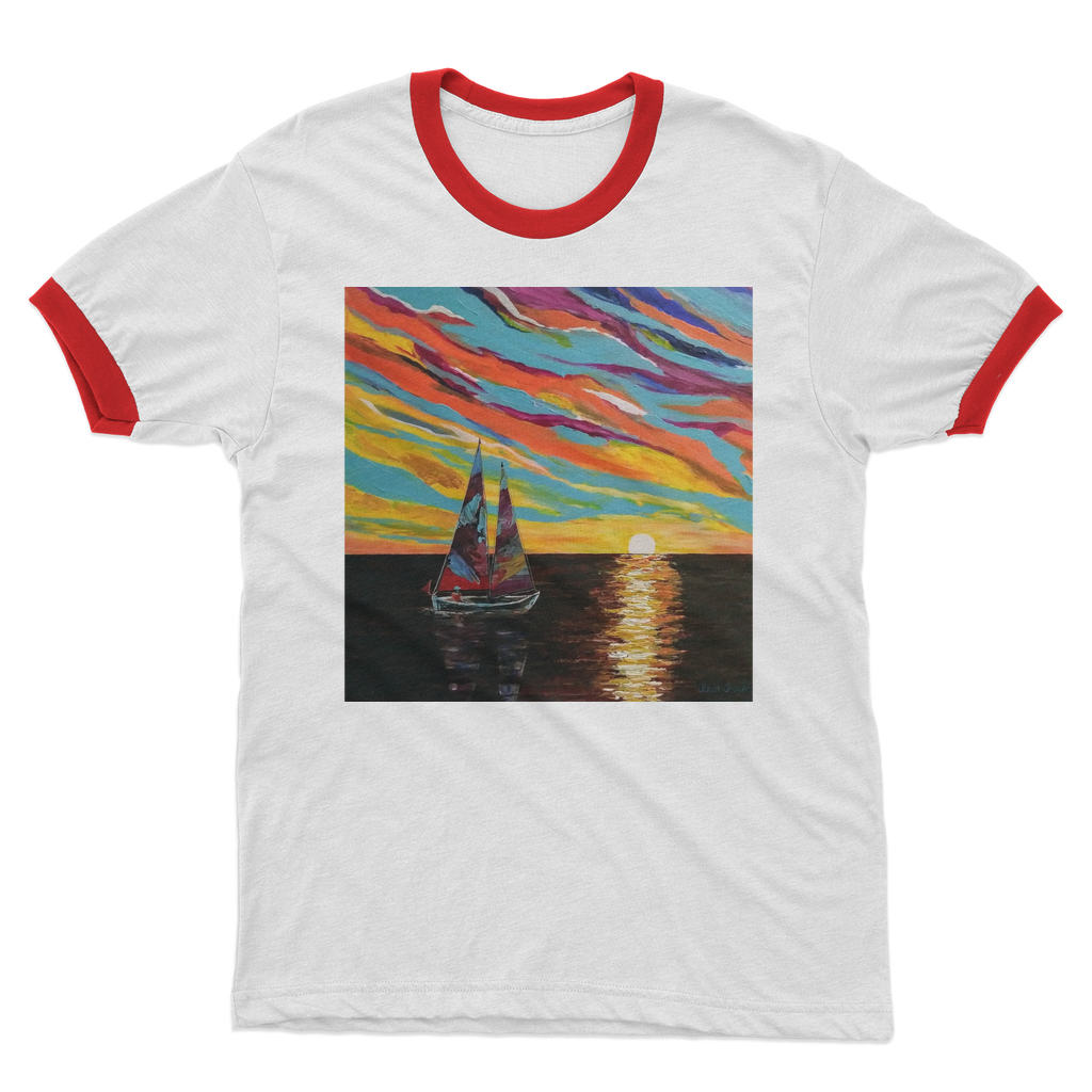 Sunset Adult Ringer T-Shirt