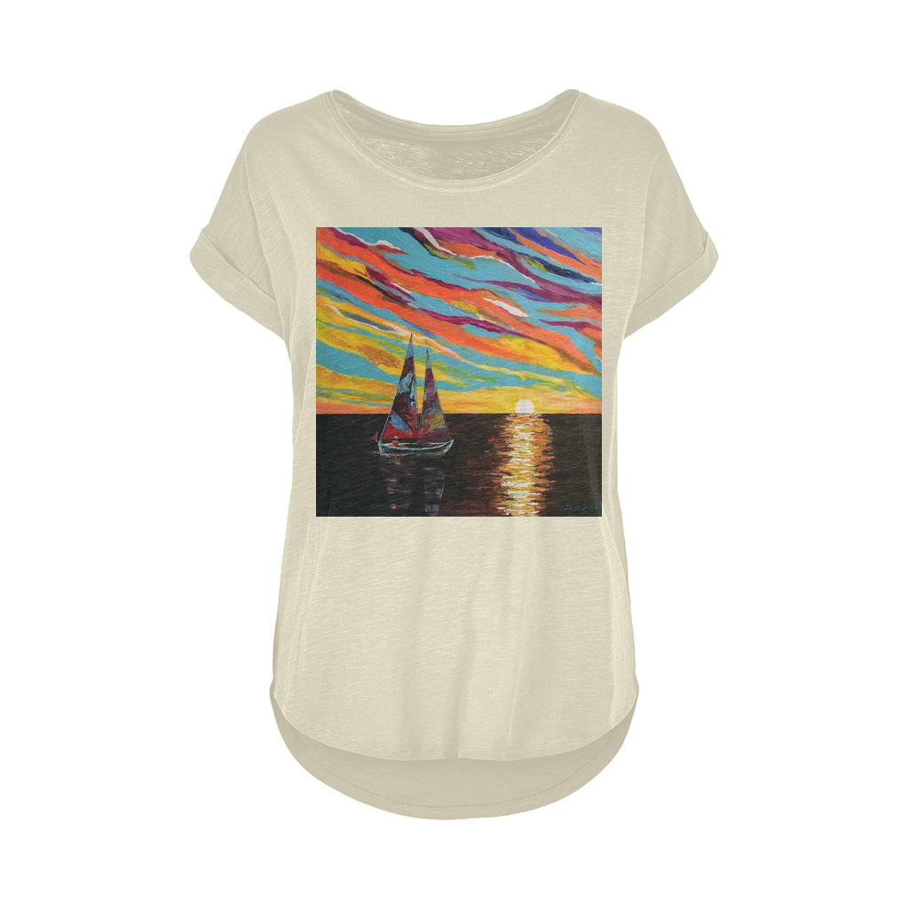 Sunset Women's Long Slub T-Shirt XS-5XL