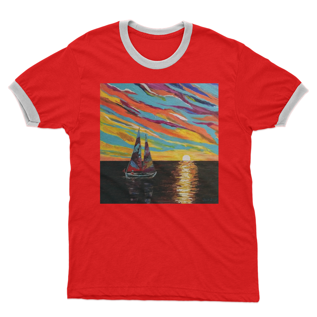 Sunset Adult Ringer T-Shirt