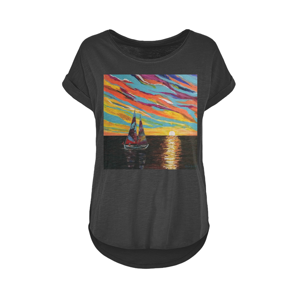 Sunset Women's Long Slub T-Shirt XS-5XL