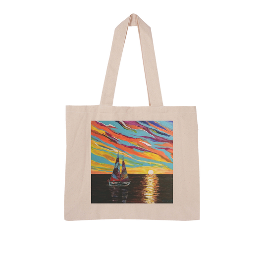 Sunset Large Organic Tote Bag