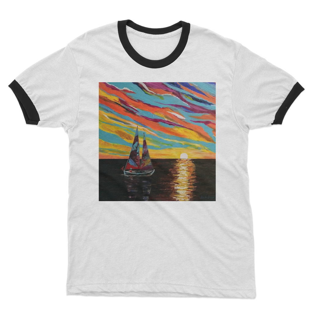 Sunset Adult Ringer T-Shirt