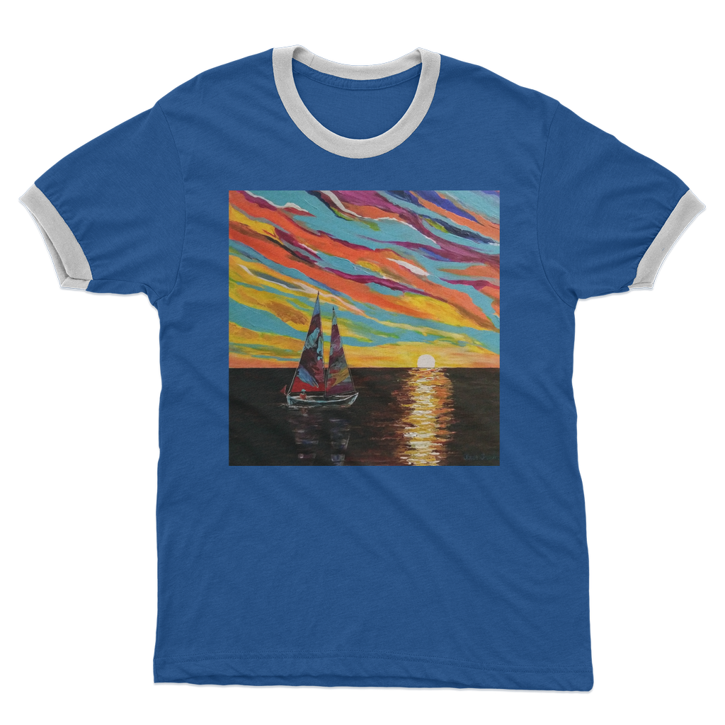 Sunset Adult Ringer T-Shirt