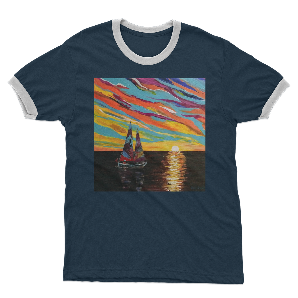 Sunset Adult Ringer T-Shirt