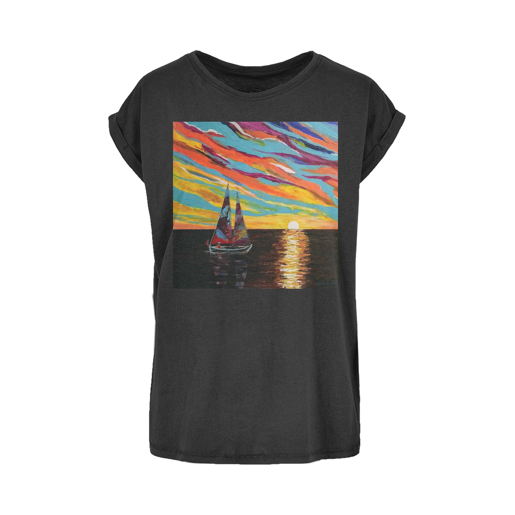 Sunset Women's Extended Shoulder T-Shirt XS-5XL